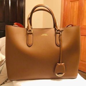 Lauren Ralph Lauren Dryden Marcy Leather Satchel